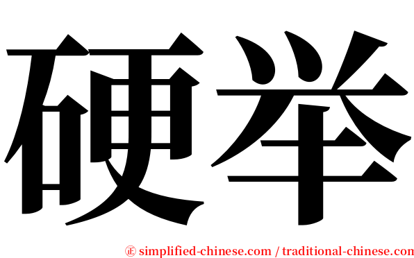 硬举 serif font