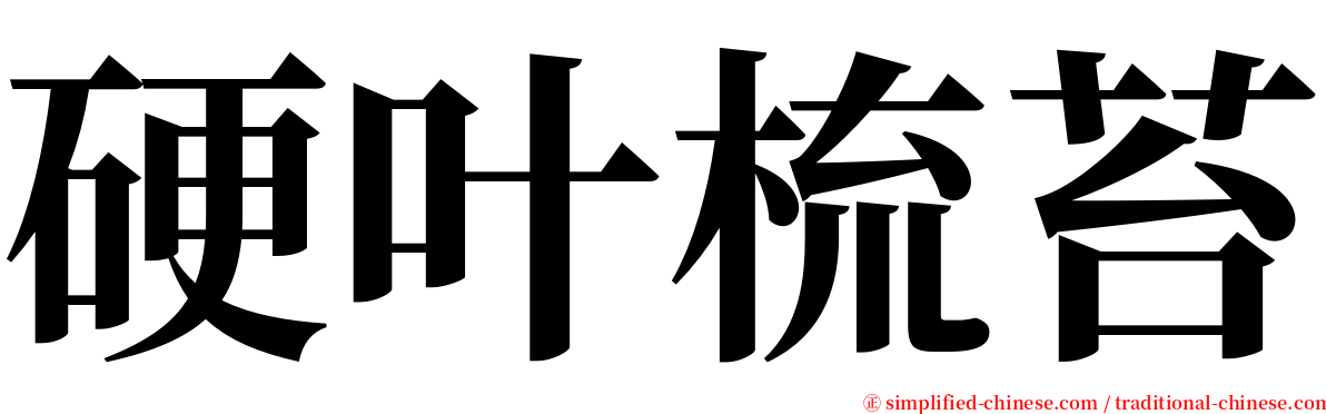 硬叶梳苔 serif font