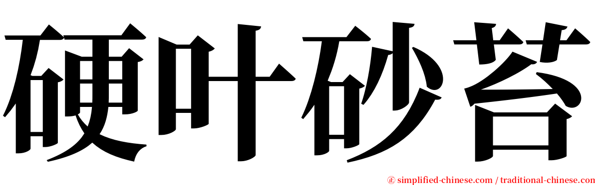 硬叶砂苔 serif font