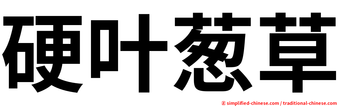 硬叶葱草
