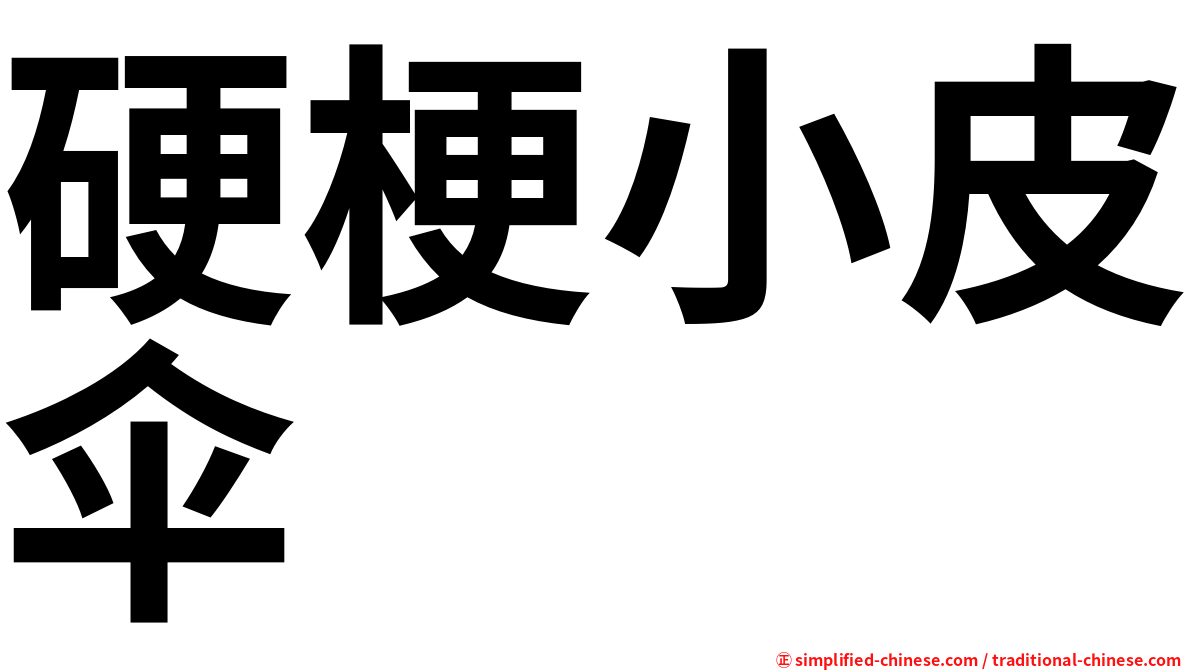 硬梗小皮伞