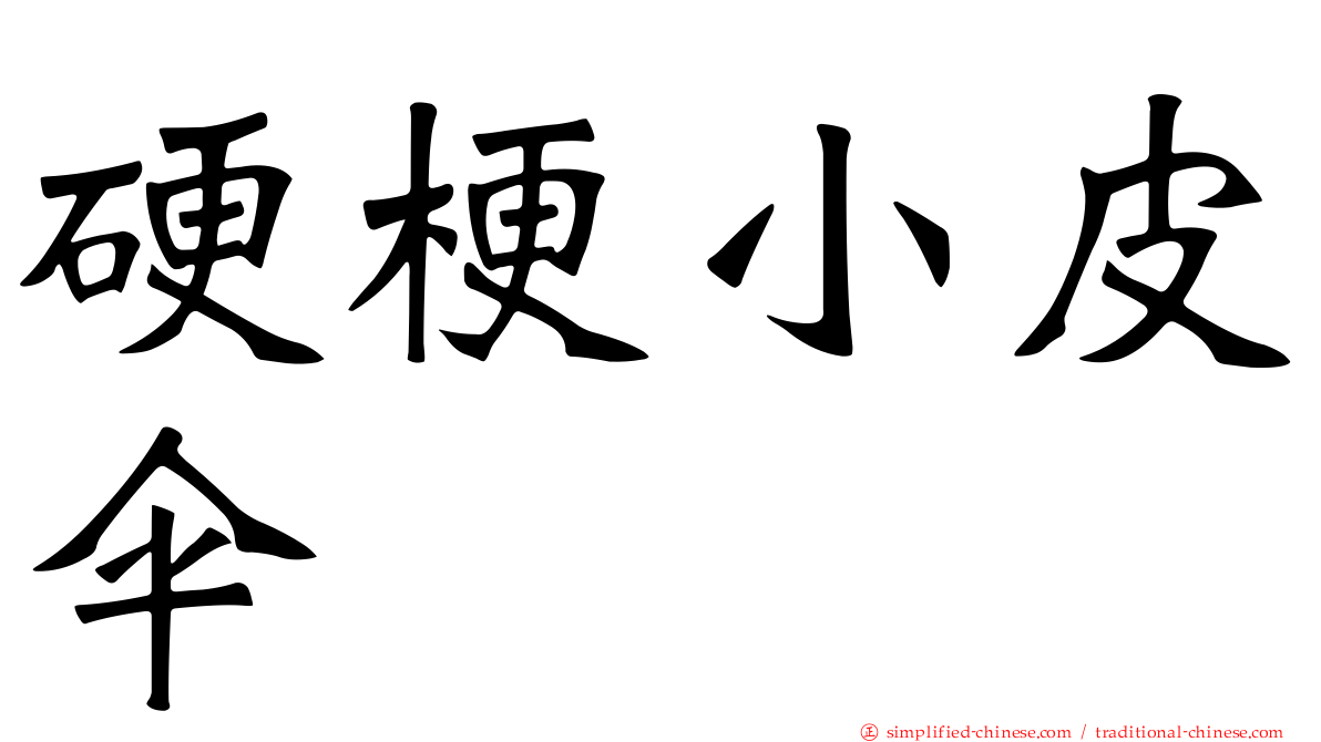 硬梗小皮伞