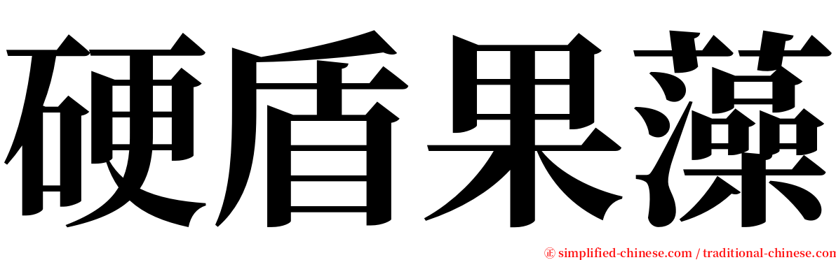 硬盾果藻 serif font