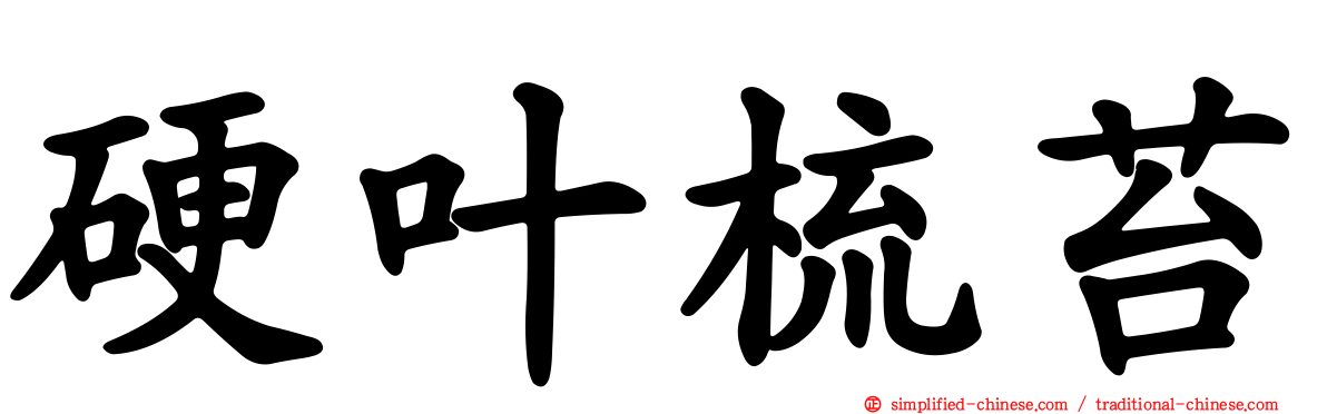硬叶梳苔