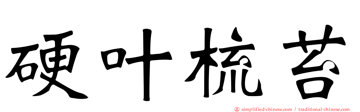 硬叶梳苔