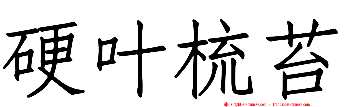 硬叶梳苔