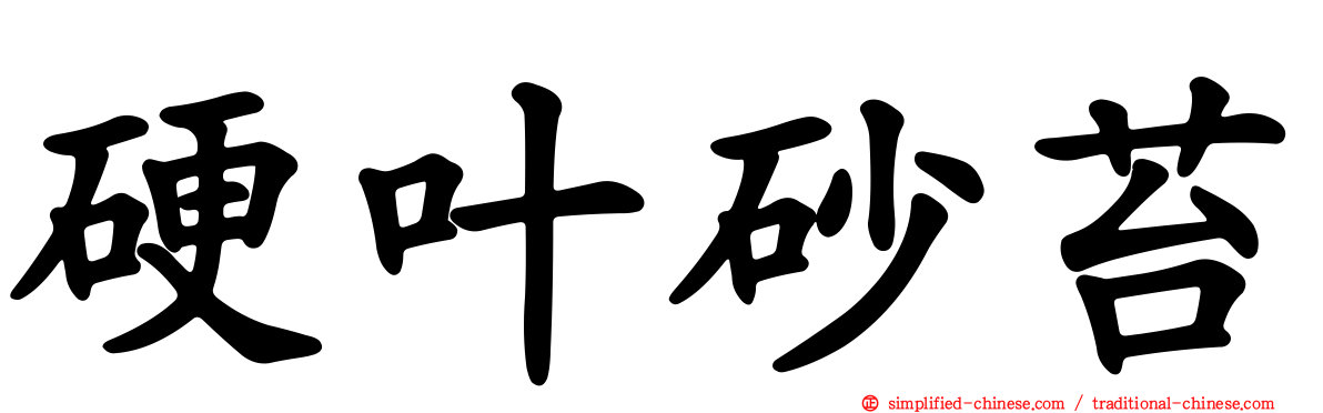 硬叶砂苔