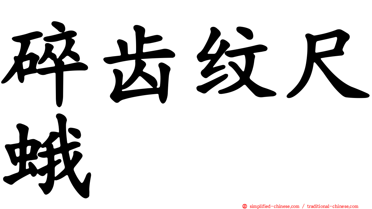 碎齿纹尺蛾