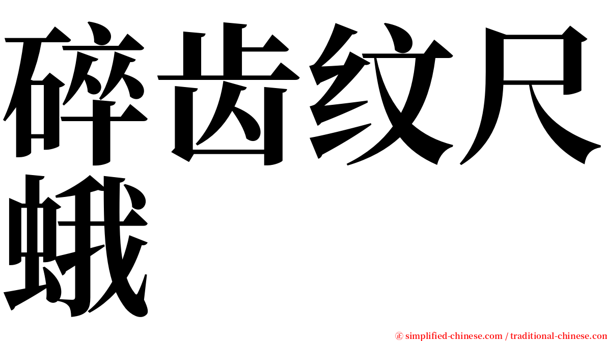 碎齿纹尺蛾 serif font