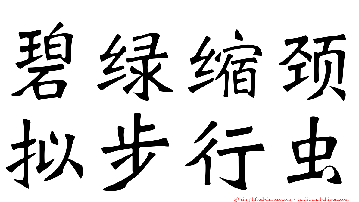 碧绿缩颈拟步行虫