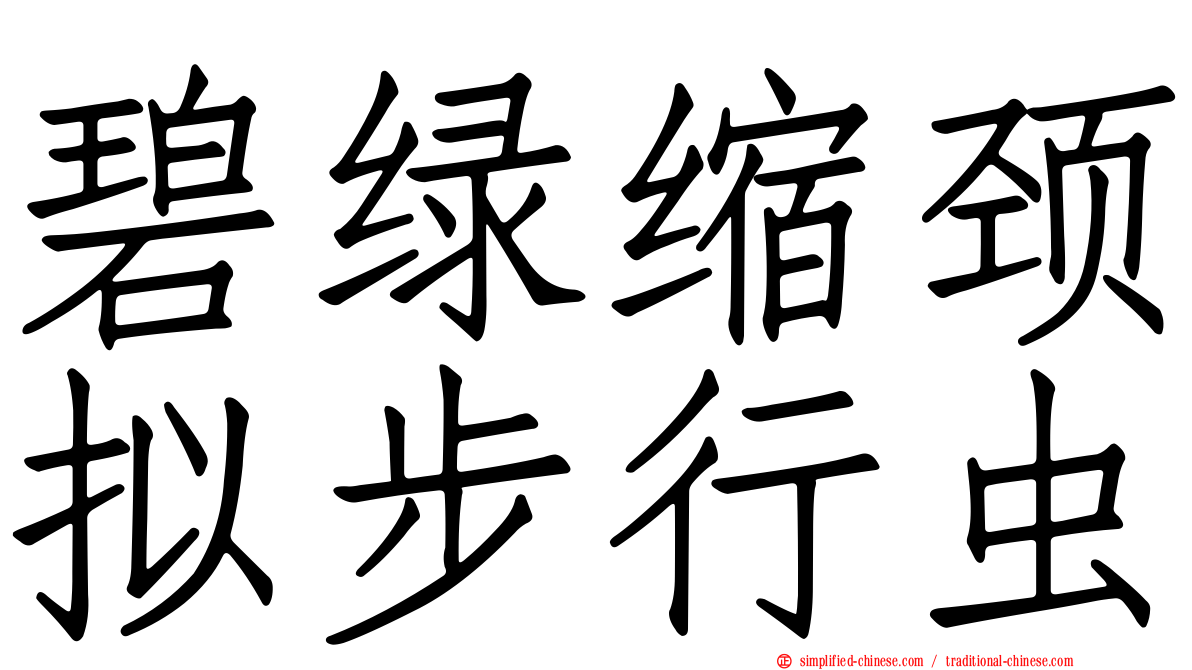 碧绿缩颈拟步行虫