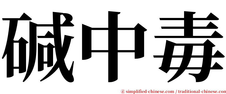 碱中毒 serif font