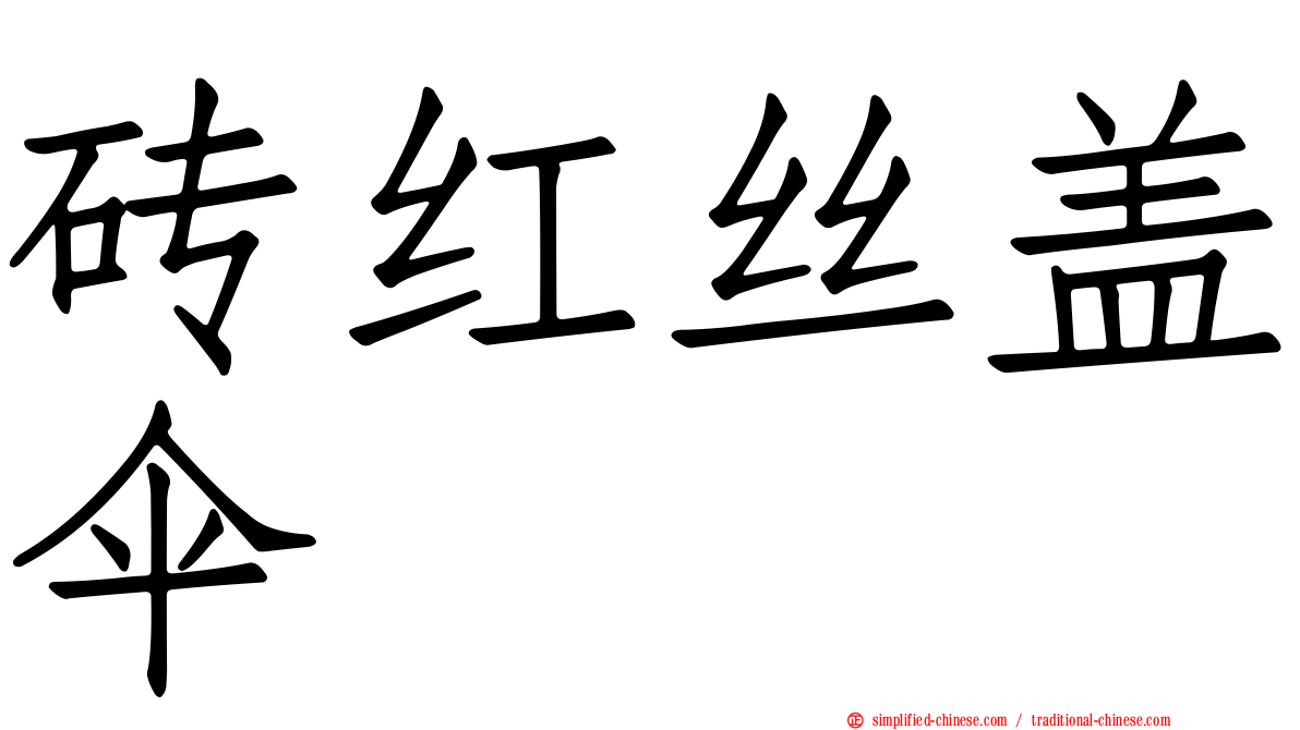 砖红丝盖伞