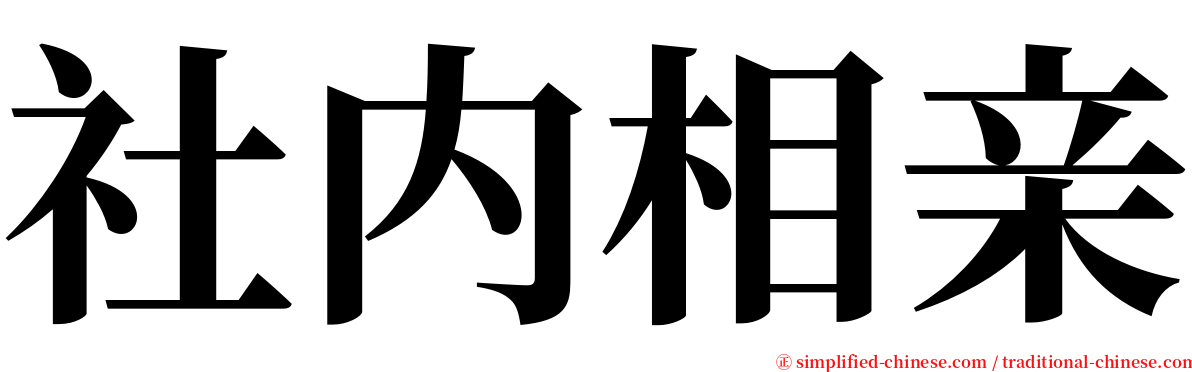社内相亲 serif font
