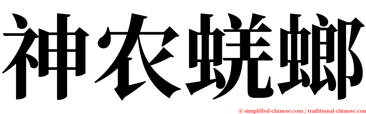 神农蜣螂 serif font