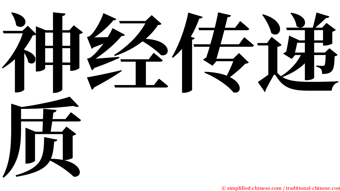 神经传递质 serif font