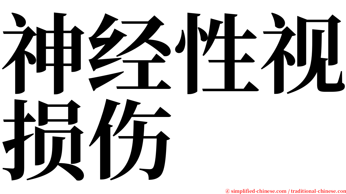神经性视损伤 serif font