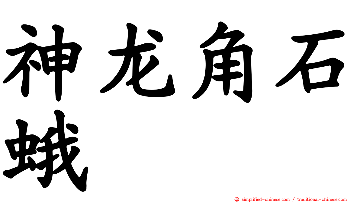 神龙角石蛾