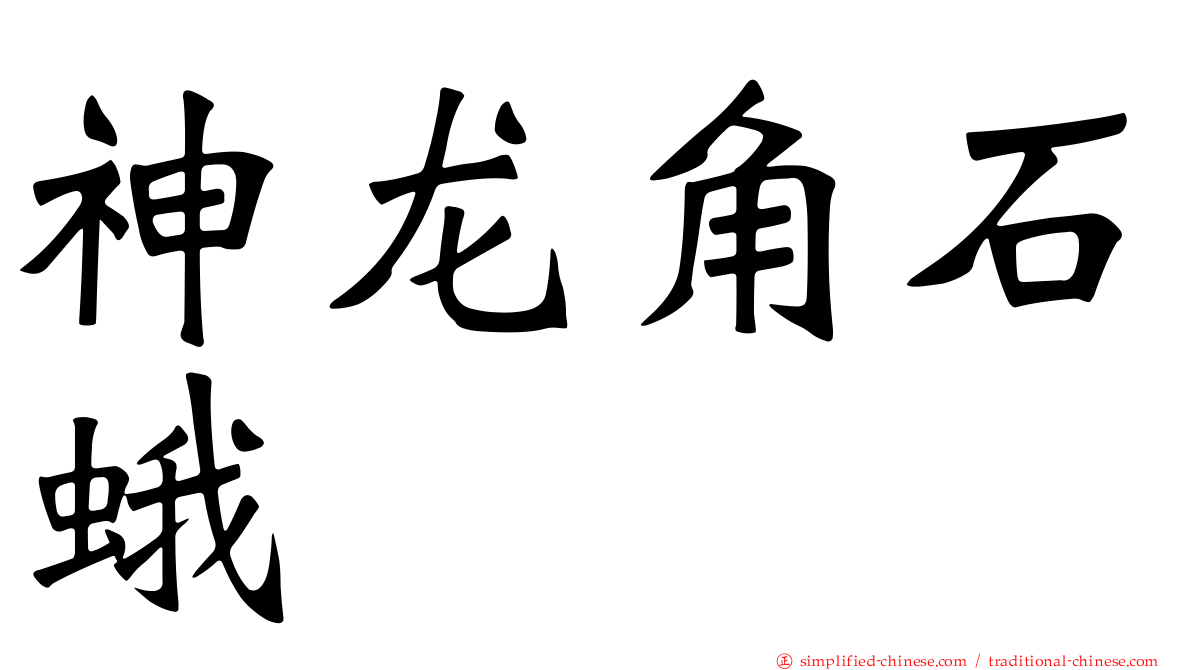 神龙角石蛾