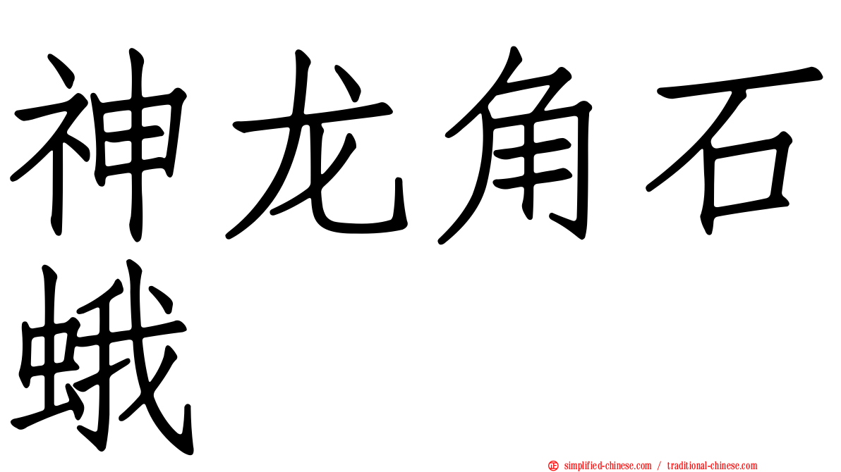 神龙角石蛾