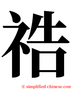 祰 serif font