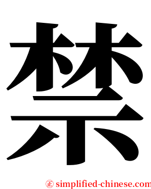 禁 serif font