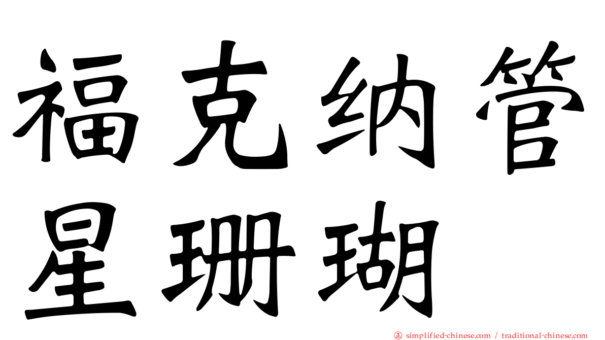福克纳管星珊瑚