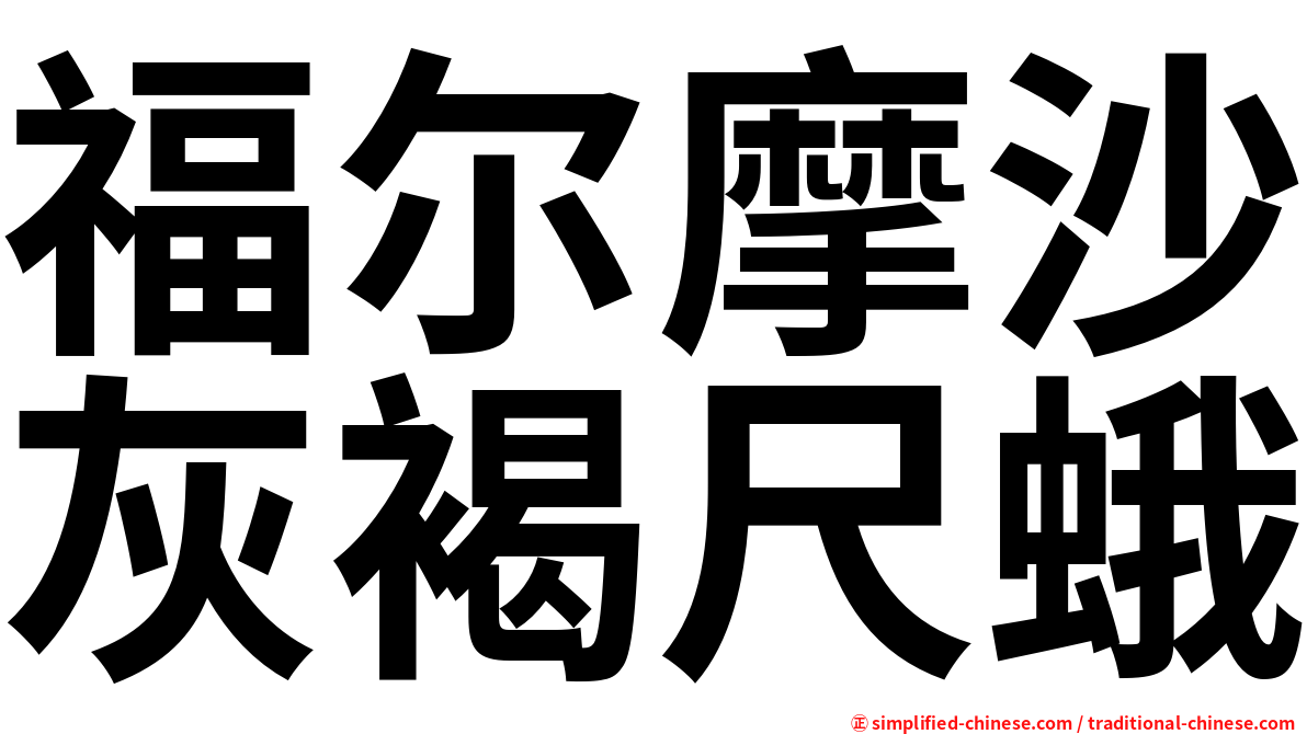 福尔摩沙灰褐尺蛾