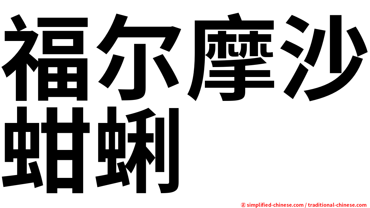 福尔摩沙蚶蜊