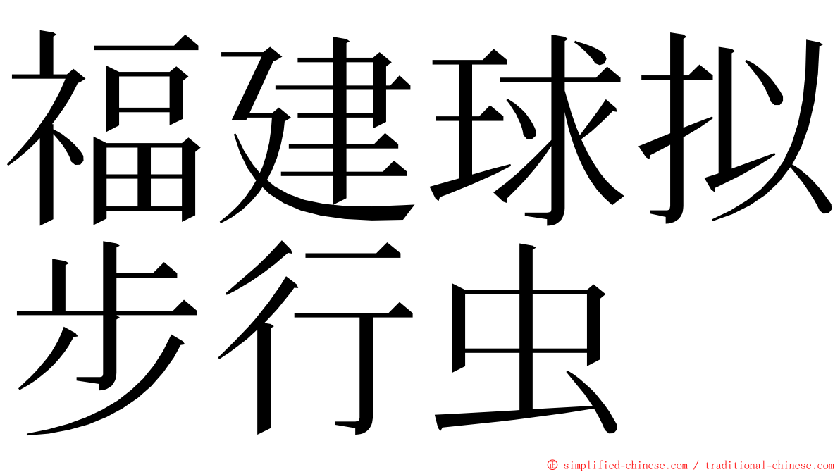 福建球拟步行虫 ming font