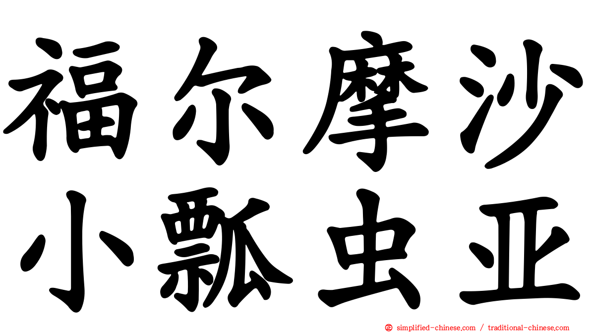 福尔摩沙小瓢虫亚