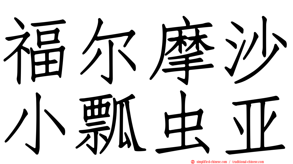 福尔摩沙小瓢虫亚