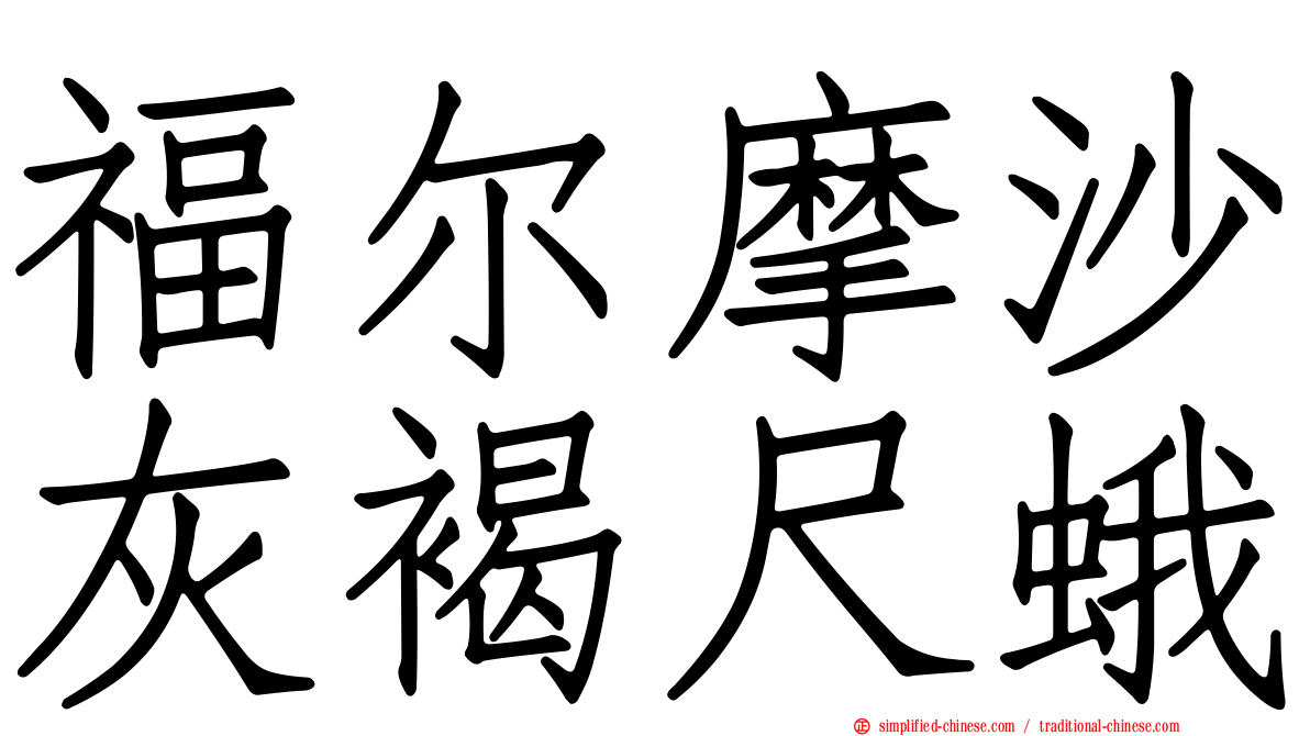 福尔摩沙灰褐尺蛾