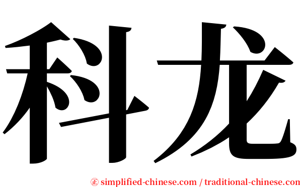 科龙 serif font