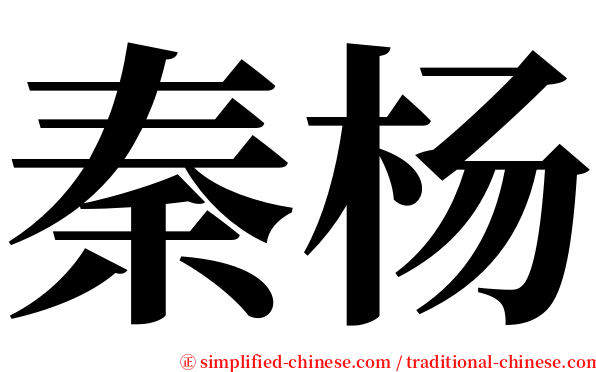 秦杨 serif font
