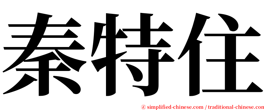 秦特住 serif font