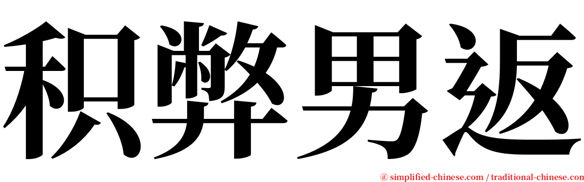 积弊男返 serif font