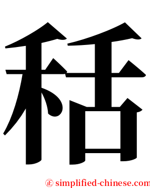 秳 serif font