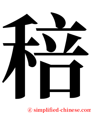 稖 serif font