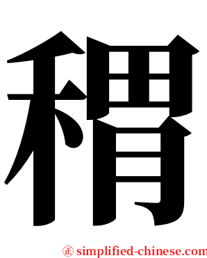 稩 serif font
