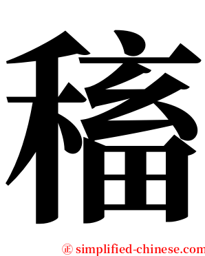 稸 serif font