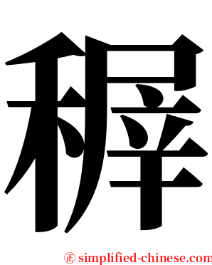 稺 serif font
