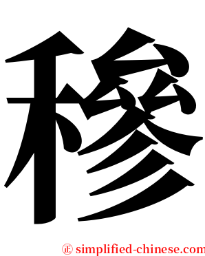 穇 serif font