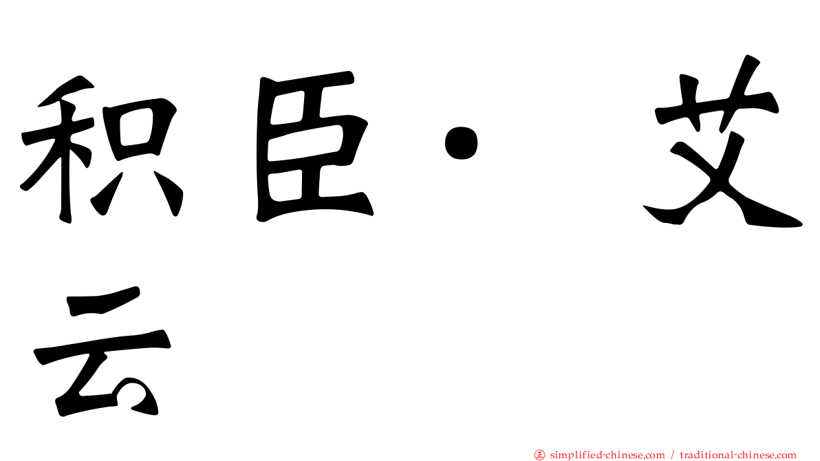 积臣·艾云