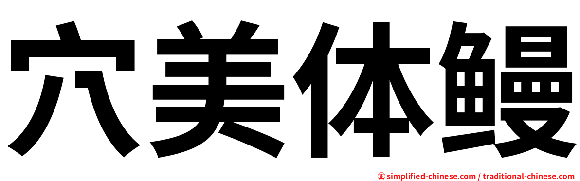 穴美体鳗