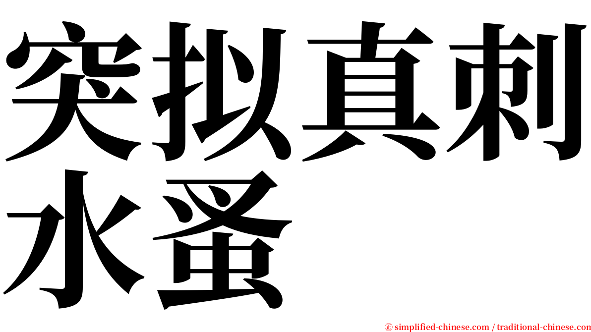 突拟真刺水蚤 serif font