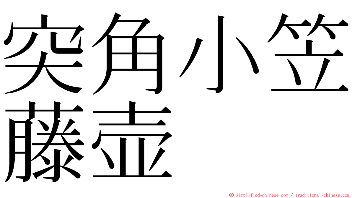 突角小笠藤壶 ming font