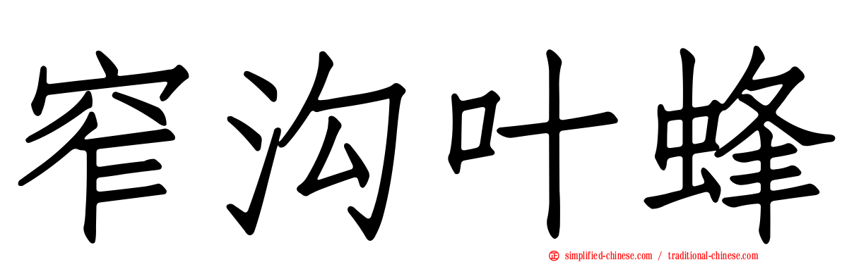 窄沟叶蜂