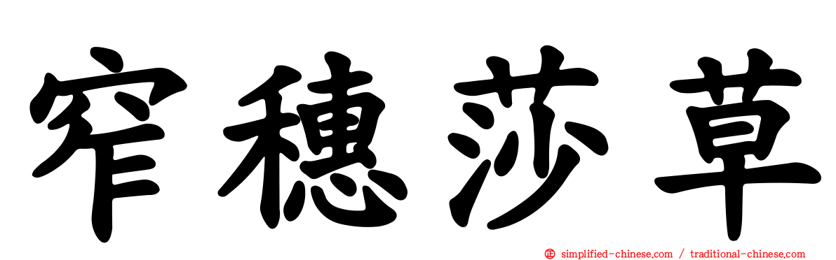 窄穗莎草