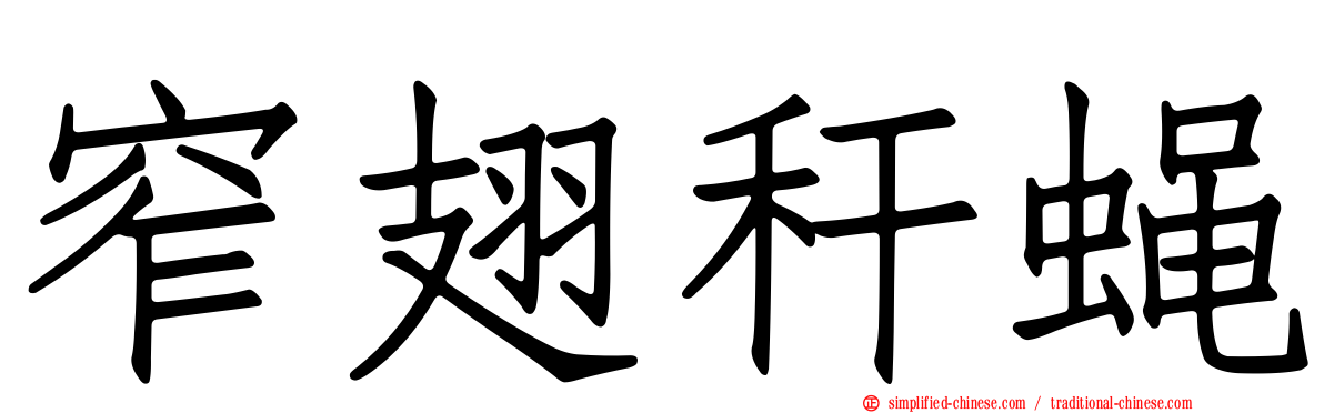窄翅秆蝇